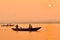 The Ganges river at sunset,India