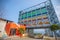 Gangneung,South Korea-March 2019: Colorful rainbow building at Haslla Art World Museum Hotel, South Korea