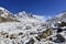 Gangotri glacier with Bhagirathi peaks in Garhwal