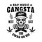 Gangsta rapper skull in snapback vector emblem