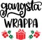 Gangsta wrappa, merry christmas, santa, christmas holiday, vector illustration file