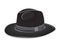 Gangster black hat on the white background