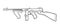 Gangsters automatic weapon Tommy gun. Engraving vintage