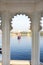 Ganguar Ceremonial Barge at theTaj Lake Palace Hotel. The 150-year old boat is used for floating processions, celebrating festival