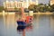 Ganguar Ceremonial Barge at theTaj Lake Palace Hotel. The 150-year old boat is used for floating processions, celebrating festival