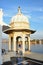 Ganguar Ceremonial Barge at theTaj Lake Palace Hotel. The 150-year old boat is used for floating processions, celebrating festival