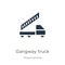 Gangway truck icon vector. Trendy flat gangway truck icon from airport terminal collection isolated on white background. Vector