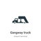 Gangway truck vector icon on white background. Flat vector gangway truck icon symbol sign from modern airport terminal collection