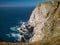 Gannets on sea cliffs at Hermaness on the north coast of the island of Unst in Shetland, Scotland, UK