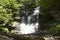 Ganoga Falls, Ricketts Glen State Park with hiker