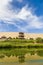 Gansu Dunhuang Crescent Lake and Mingsha Mountain.,China.