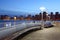 Gantry Plaza State Park and Manhattan skyline in New York City