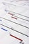 Gantt Chart Document. Shallow Depth of Field