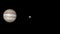 Ganymede passes in front of Jupiter