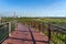 Gaomei Wetlands tourist pathway. Taichung City, Taiwan