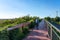 Gaomei Wetlands tourist pathway. Taichung City, Taiwan