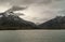 Gap between 2 mountains, Beagle Channel, Tierra del Fuego, Argentina