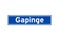 Gapinge isolated Dutch place name sign. City sign from the Netherlands.