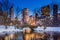 Gapstow bridge in winter, Central Park