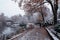 Gapstow bridge during winter, Central Park New York City. USA