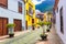 Garachico, Tenerife, Canary islands, Spain: Street view of the colorful and beautiful town