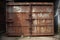 garage abandoned construction iron old background grunge rusty door metal rusty old