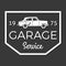 Garage badge. Car repair logo