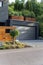 garage carport on a modern house facade