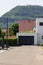 garage carport on a modern house facade