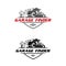 Garage and custom repair finder logo vector