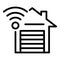 Garage doors control icon, outline style