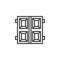 Garage doors line icon