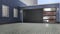 Garage entrance with sectional doors