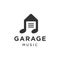 Garage house music logo icon in modern minimal style