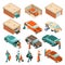 Garage Isometric Set