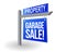 Garage sale blue sign illustration design