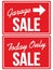 Garage Sale and Today ONLY SALE signs