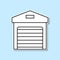 Garage sticker icon. Simple thin line, outline vector of real estate icons for ui and ux, website or mobile application