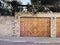 Garage Wooden Dark Brown Door with Panels