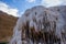 Garam Chashma,Wakhan Valley,Tajikistan:Boiling water from a hot spring. Hot spring in Wakhan Valley,Tajikistan. Texture of stones