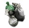 Garbage bag in factory on white background