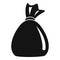 Garbage bag icon, simple style