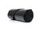 Garbage Bag Roll Isolated. Trash Package, New Rolled Plastic Bin Bags, Black Polyethylene Waste Container