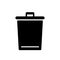 Garbage bin icon. Bag for waste, rubbish sign. Recycling trash. Vector illustration