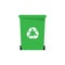 Garbage bin or trash can. Waste and rubbish recycling symbol. Vector illustration EPS 10