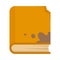 Garbage book icon flat isolated vector