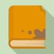 Garbage book icon, flat style