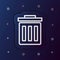 Garbage can nolan button icon. Simple thin line, outline vector of web icons for ui and ux, website or mobile application