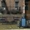 Garbage cans in front of a New York house