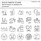 Garbage Category and Solid Waste Icon Set, Icons Collection of Garbages Recycle and Hazard Warning Symbol. Renewable for